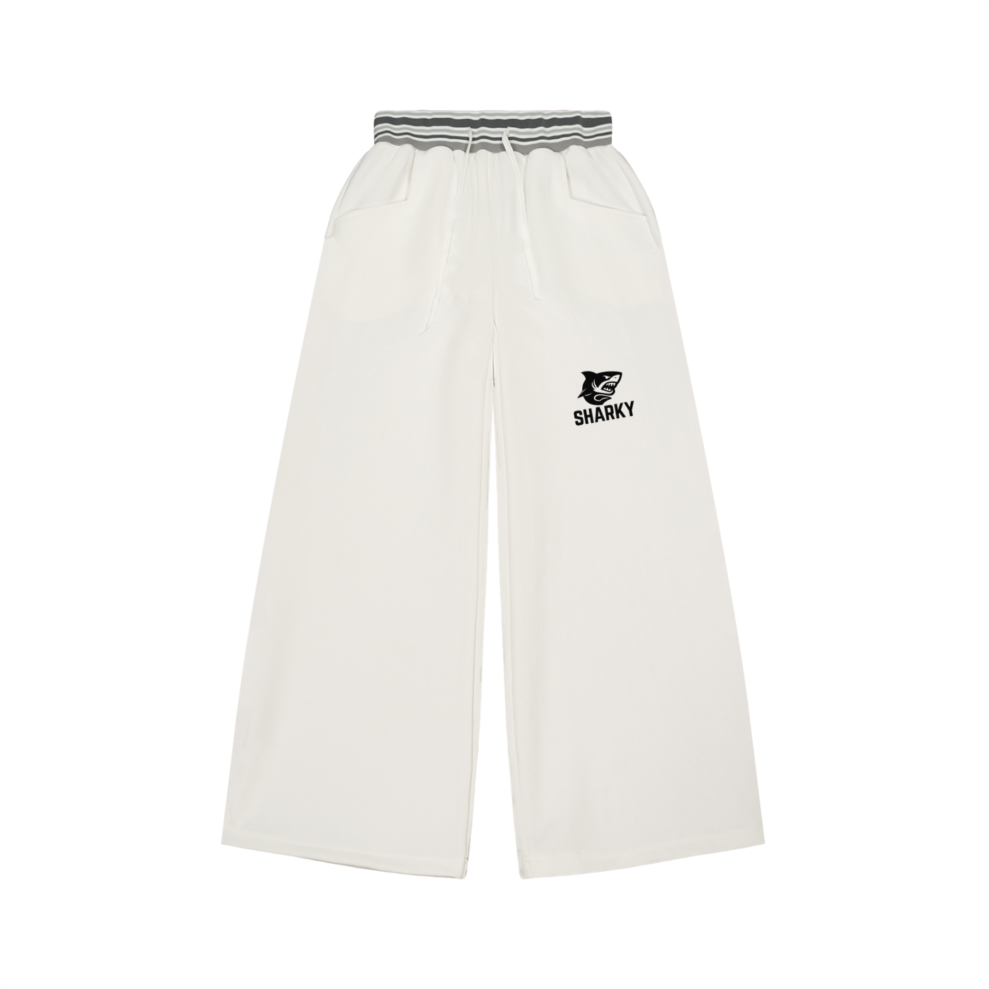 Striped Waist Wide Leg Pants ODMPOD