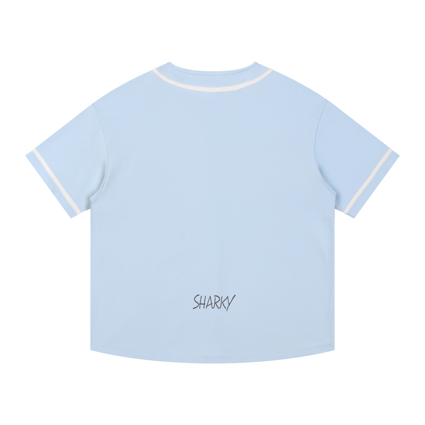 Contrast Piped Button-Up Jersey - SHARKY