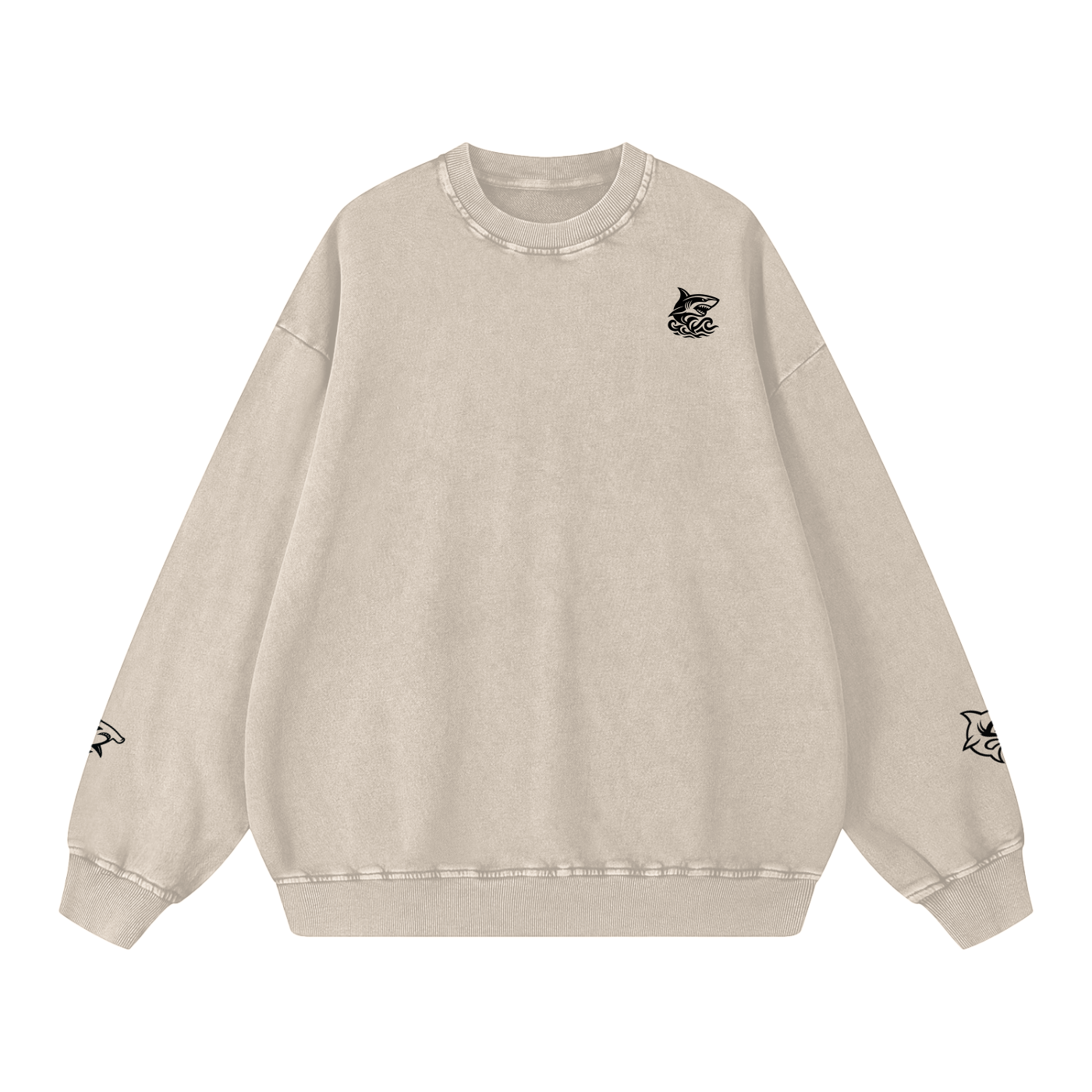 Snow Washed Oversized Sweatshirt - SHARKY