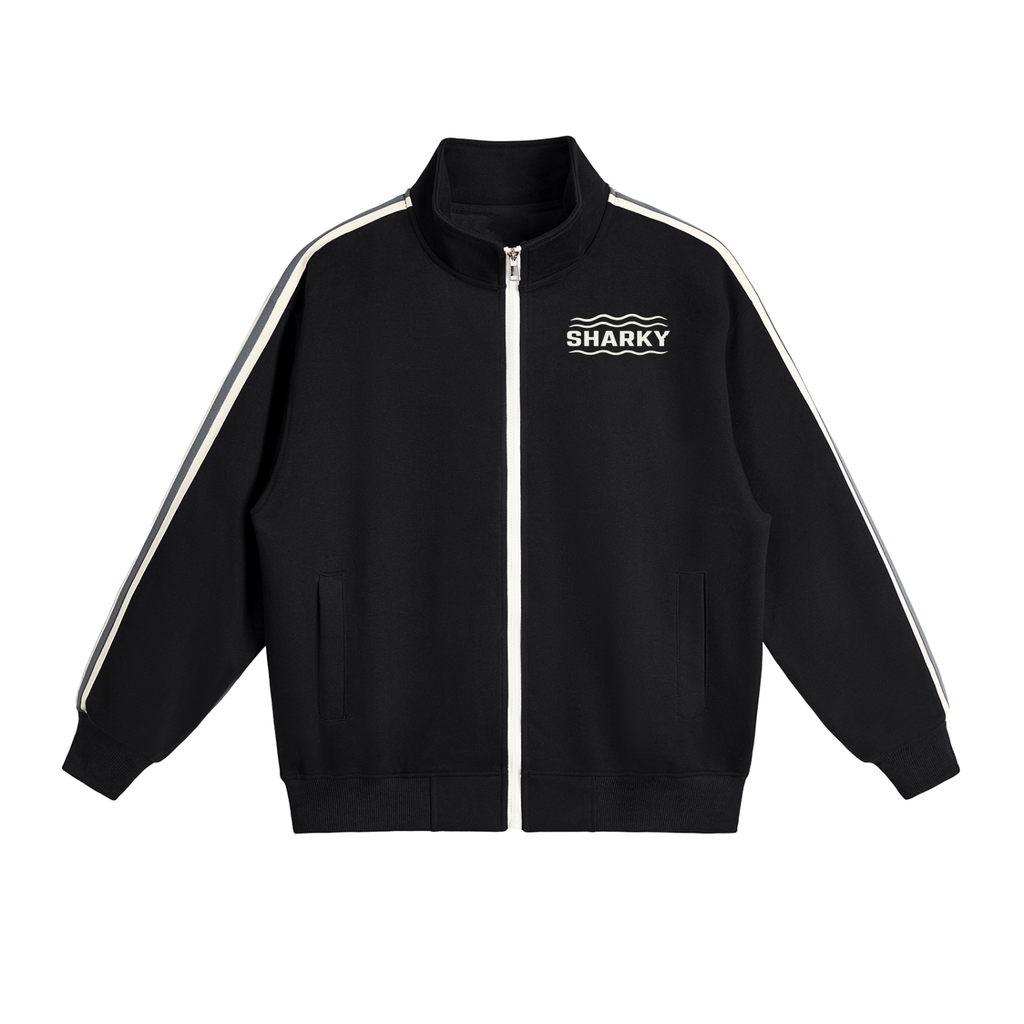 Contrast Side-Stripe Stand Collar  Jacket - SHARKY