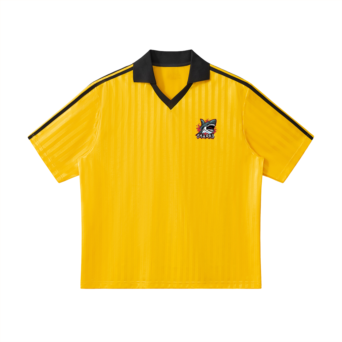 Contrast Collar Striped Soccer Jersey ODMPOD