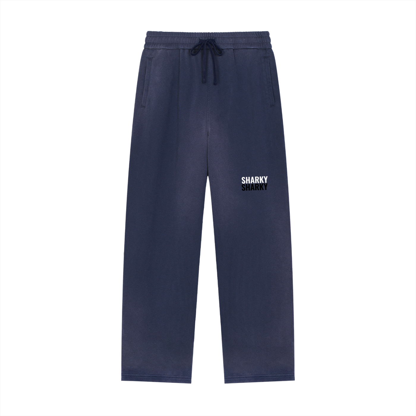 Sun Fade Raw Edge Straight-Leg Sweatpants - SHARKY