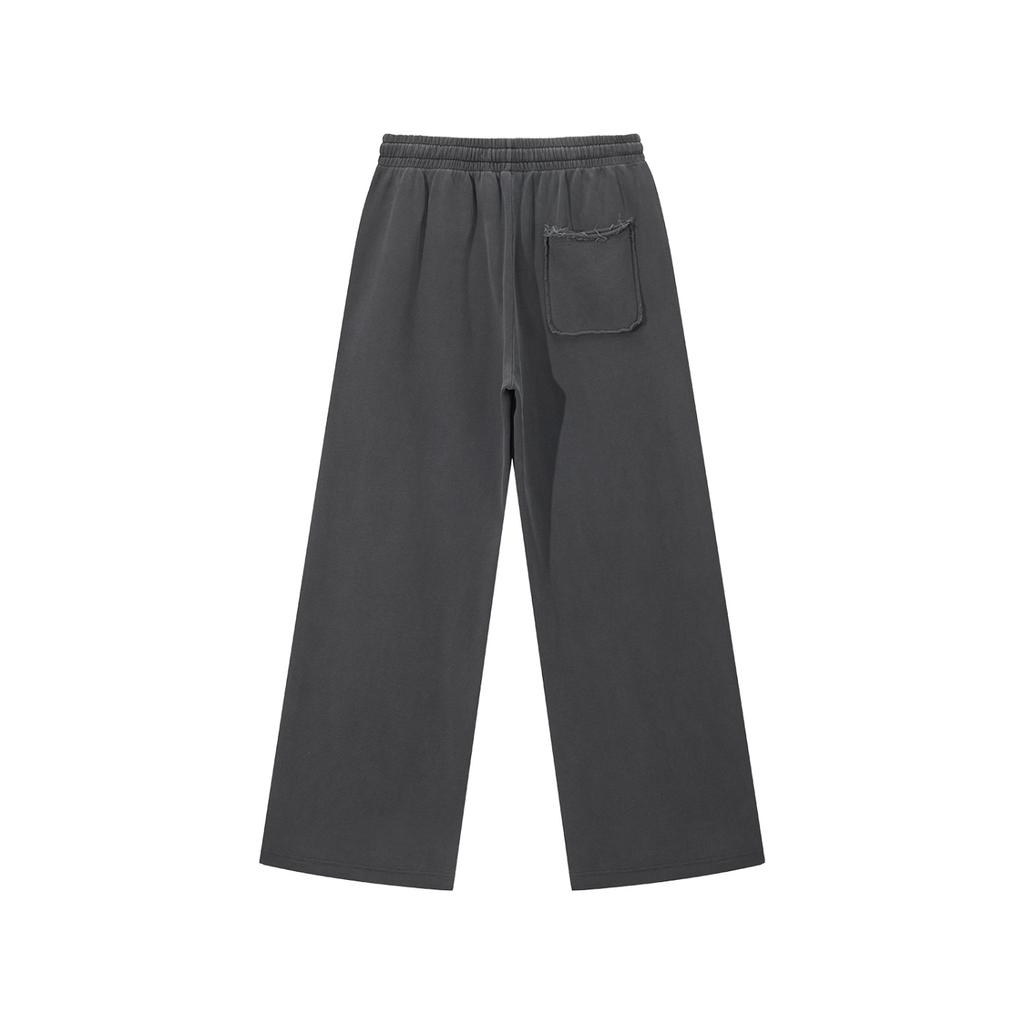 Snow Washed Raw Edge Sweatpants - SHARKY