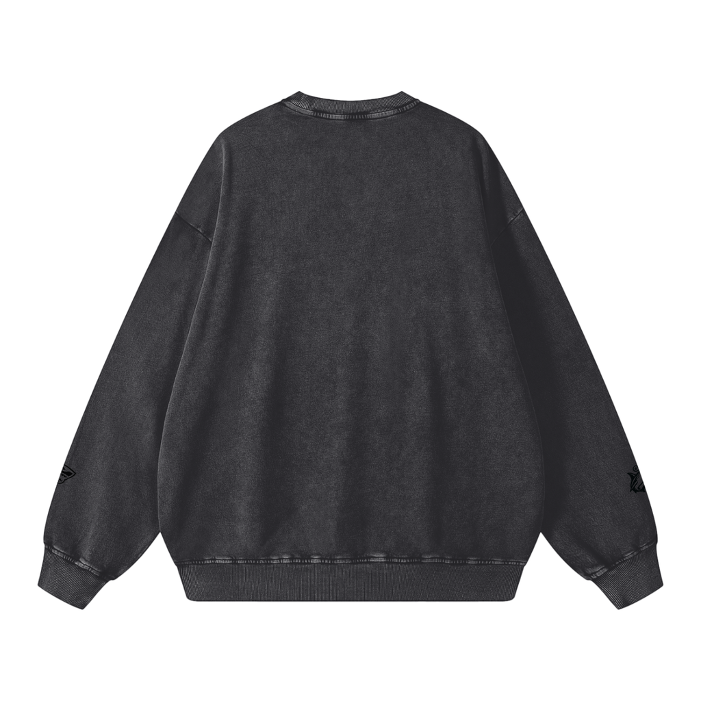 Snow Washed Oversized Sweatshirt - SHARKY