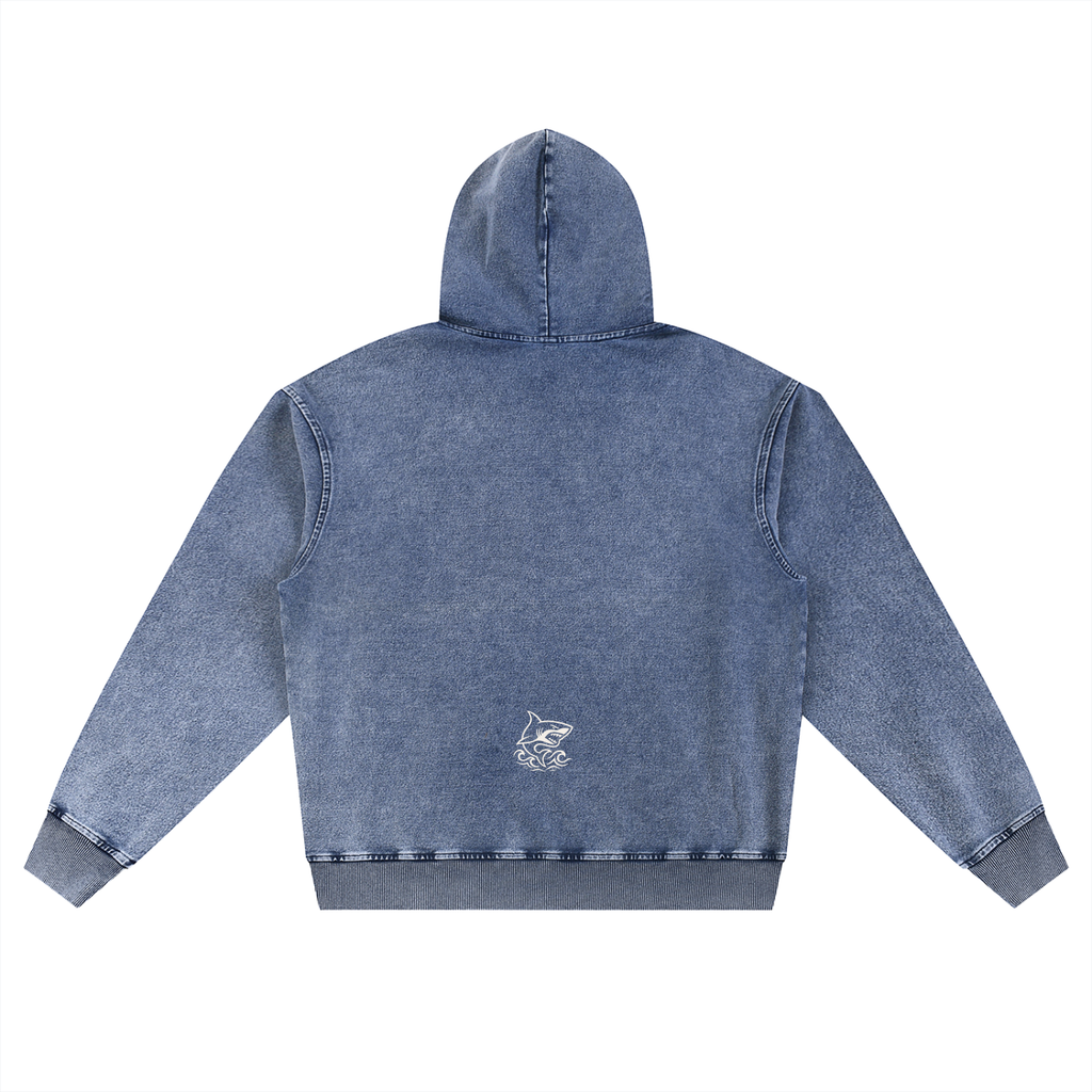Snow Wash Oversized Hoodie - SHARKY