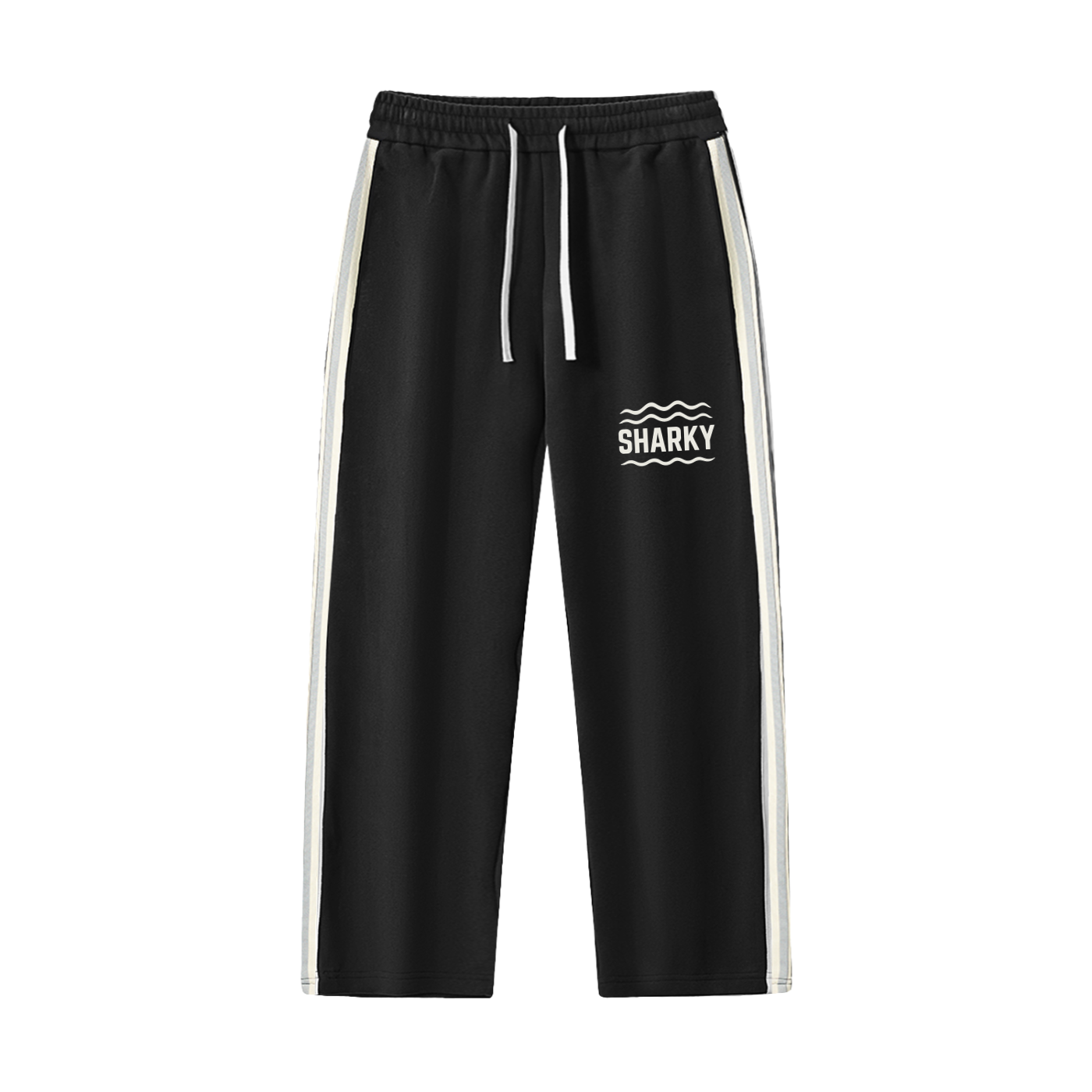 Contrast Side-Stripe Straight-Leg  Pants - SHARKY