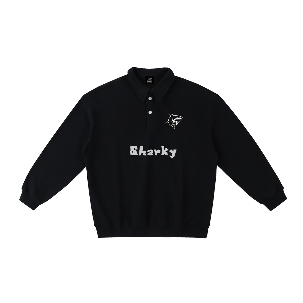 Heavyweight Polo-Collar Sweatshirt - SHARKY