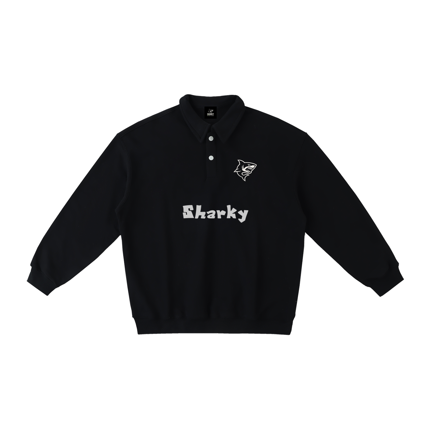 Heavyweight Polo-Collar Sweatshirt - SHARKY