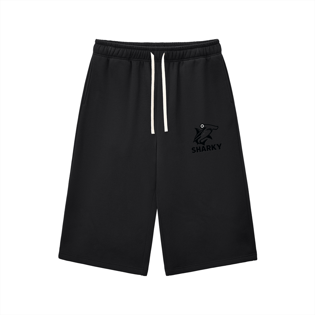 Relaxed Drawstring 3/4 Sweatpants - SHARKY