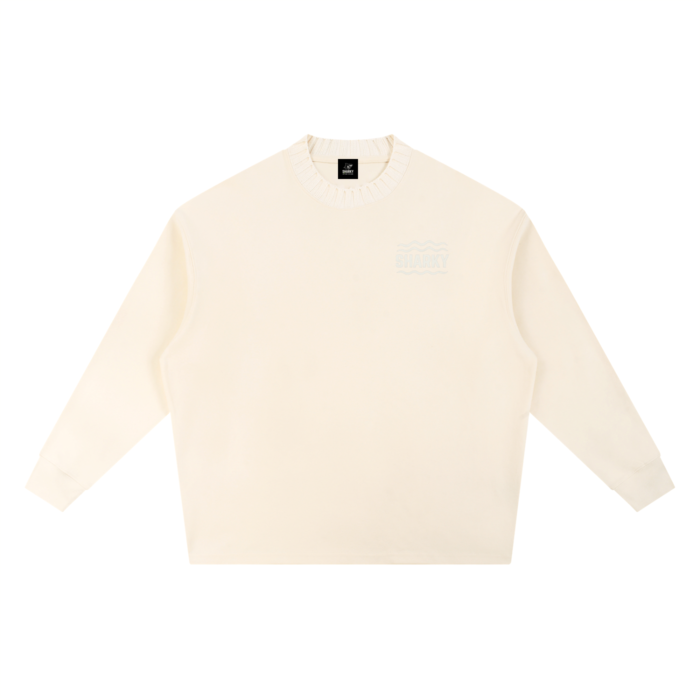 Knitted Round Neck Oversize Sweatshirt - SHARKY