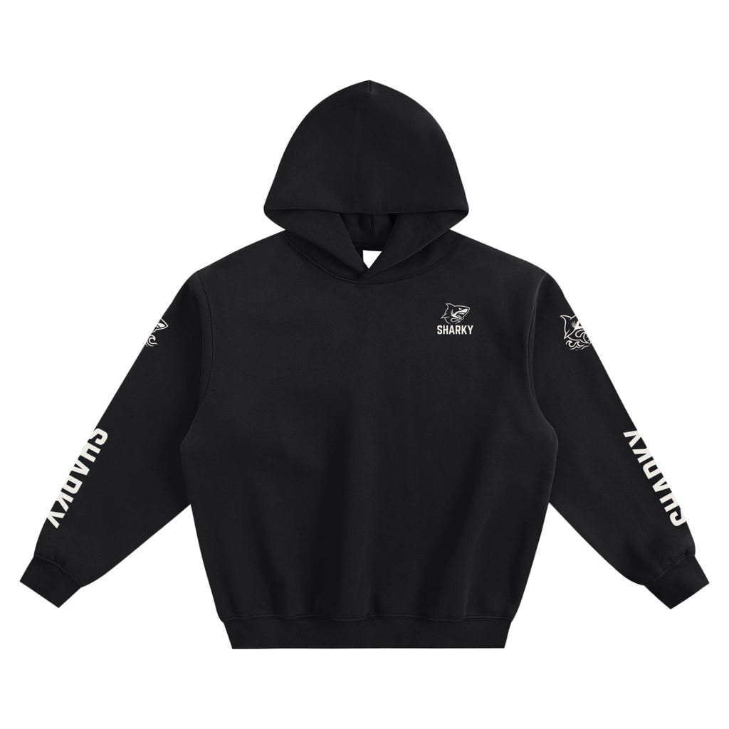 Fleeced Boxy Hoodie - SHARKY