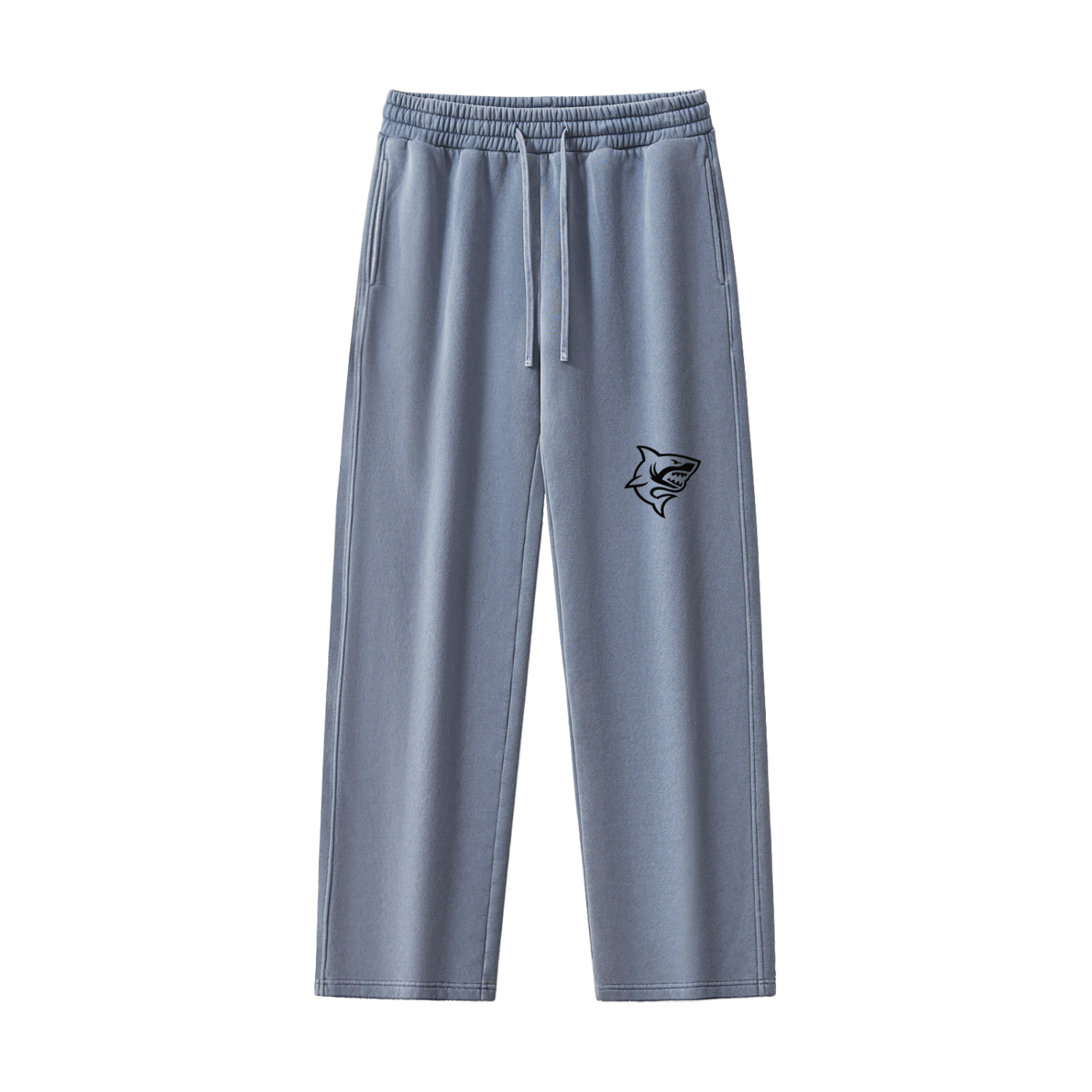 Frayed Enzyme Washed Fleece Sweatpants - SHARKY