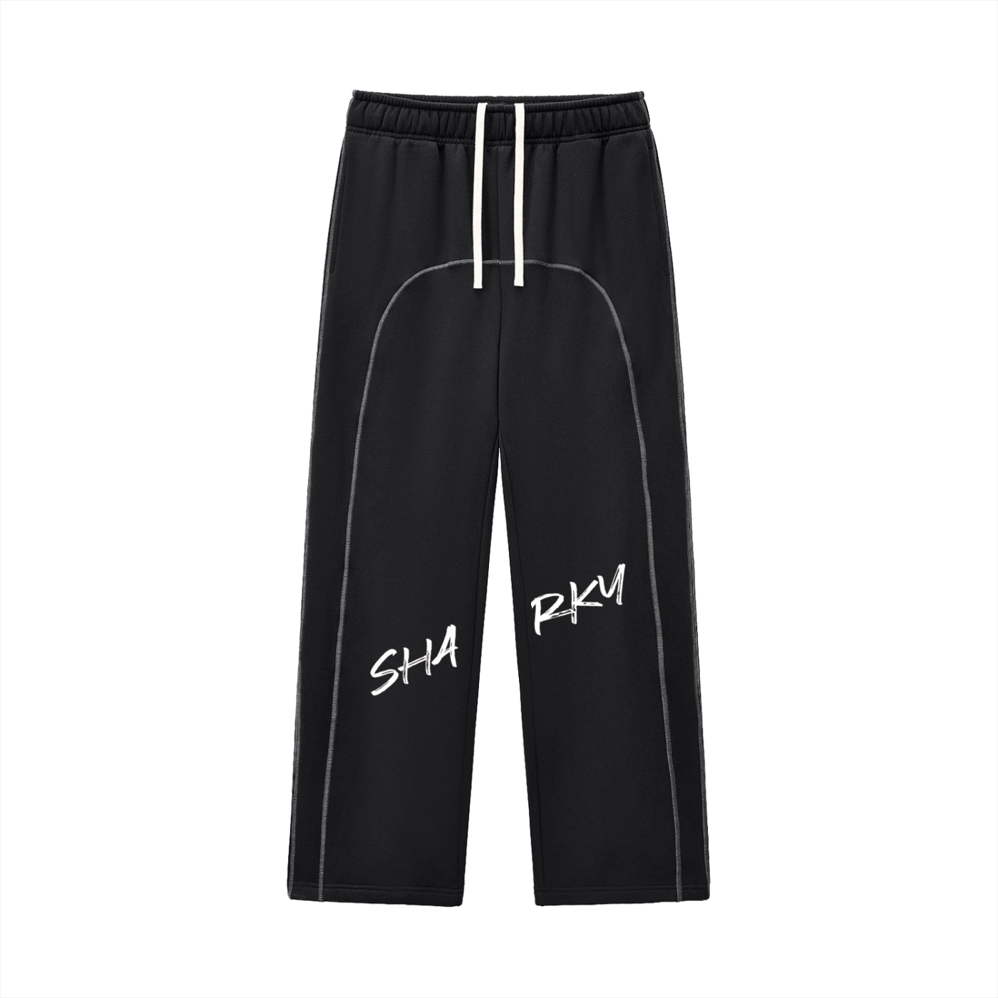 Contrast-Stitched Fleece Sweatpants - SHARKY