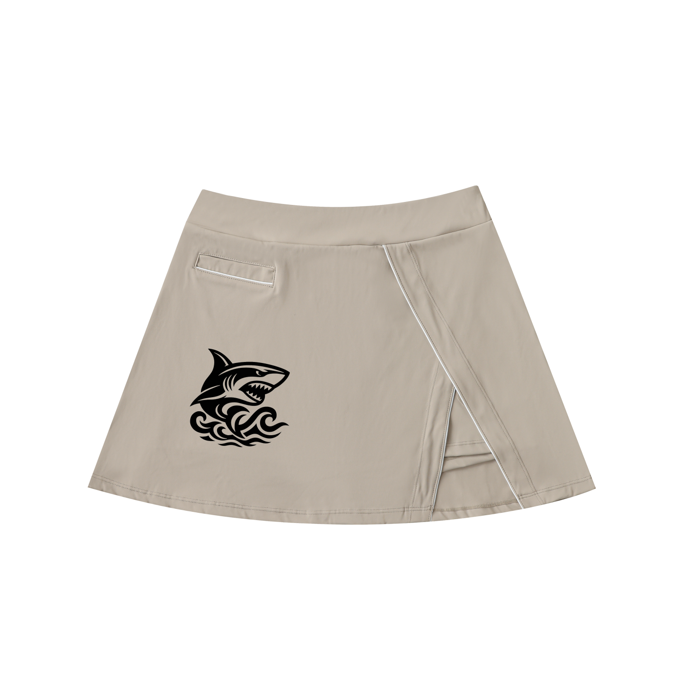 Women's High-Waist Pocketed A-Line Skirt - SHARKY