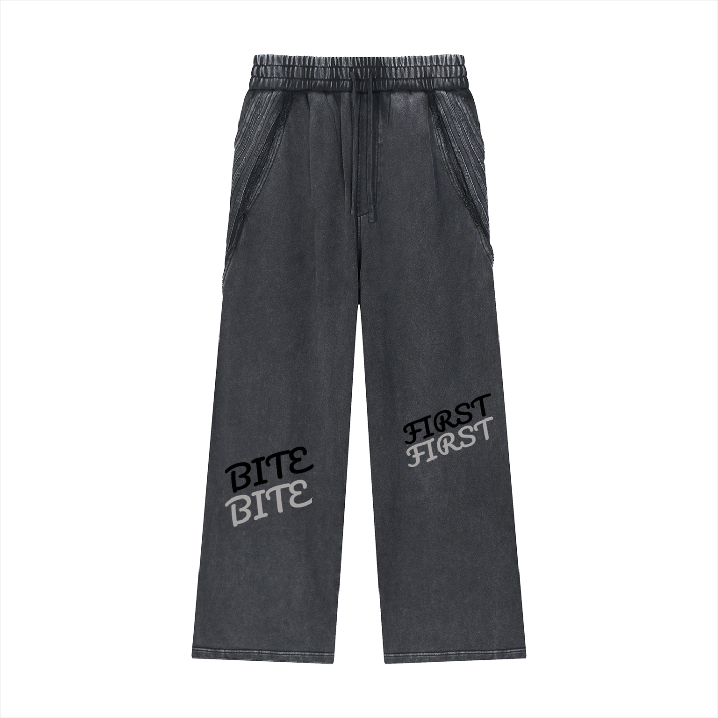 Snow Washed Tape Raw Edge Sweatpants ODMPOD
