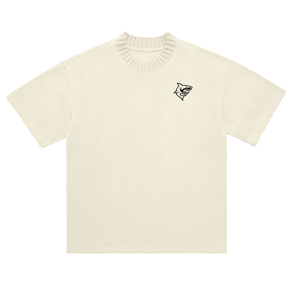 Heavyweight Knitted Round Neck T-Shirt - SHARKY