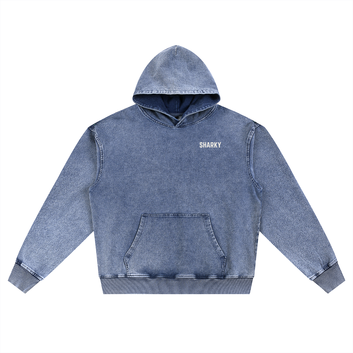 Snow Wash Oversized Hoodie - SHARKY