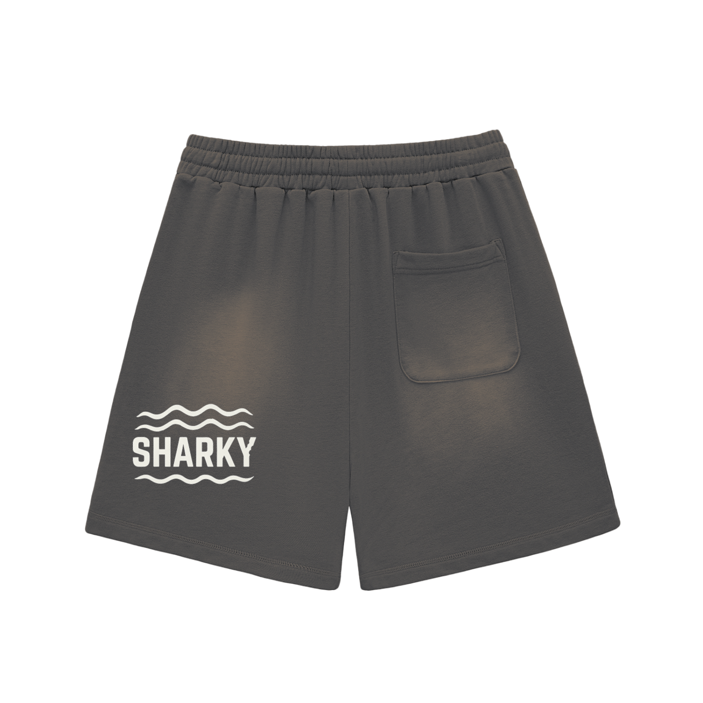 Sun Fade Raw Edge Cotton Shorts - SHARKY