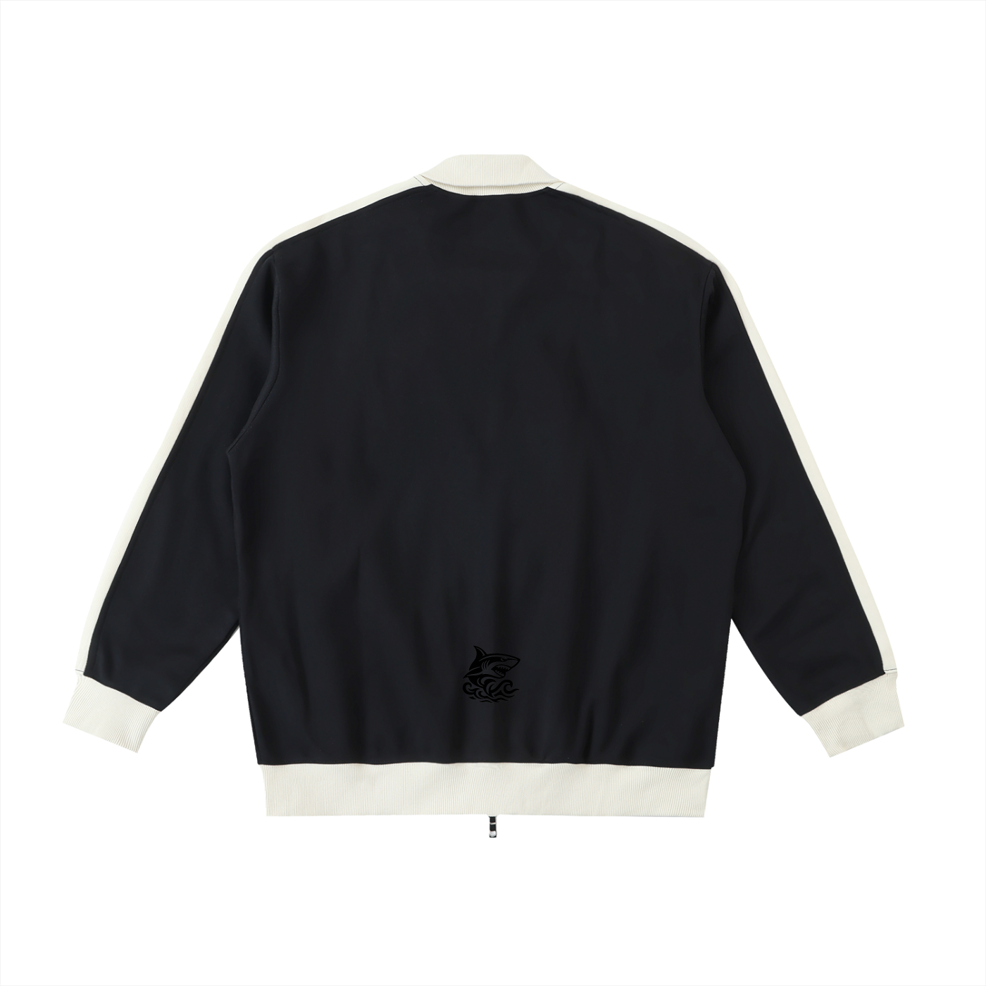 Contrast Trim Stand Collar Jacket - SHARKY