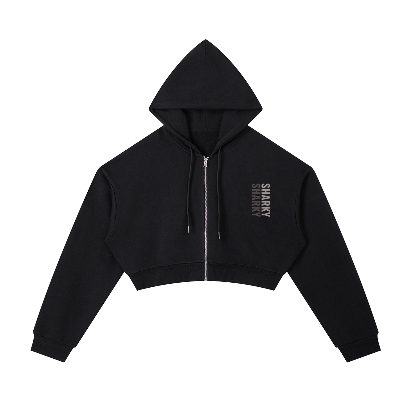 Essential Cropped Zip-Up Hoodie ODMPOD