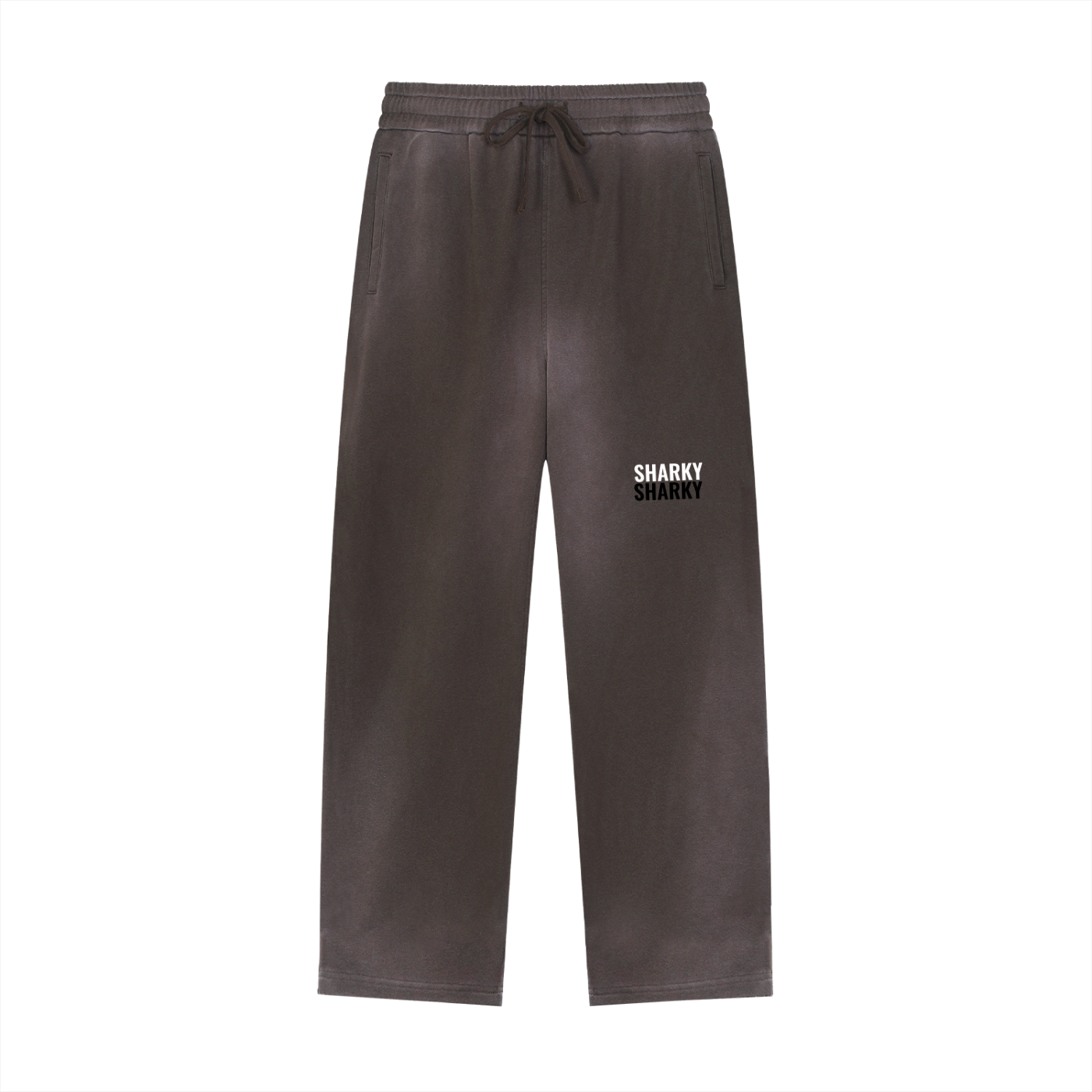 Sun Fade Raw Edge Straight-Leg Sweatpants