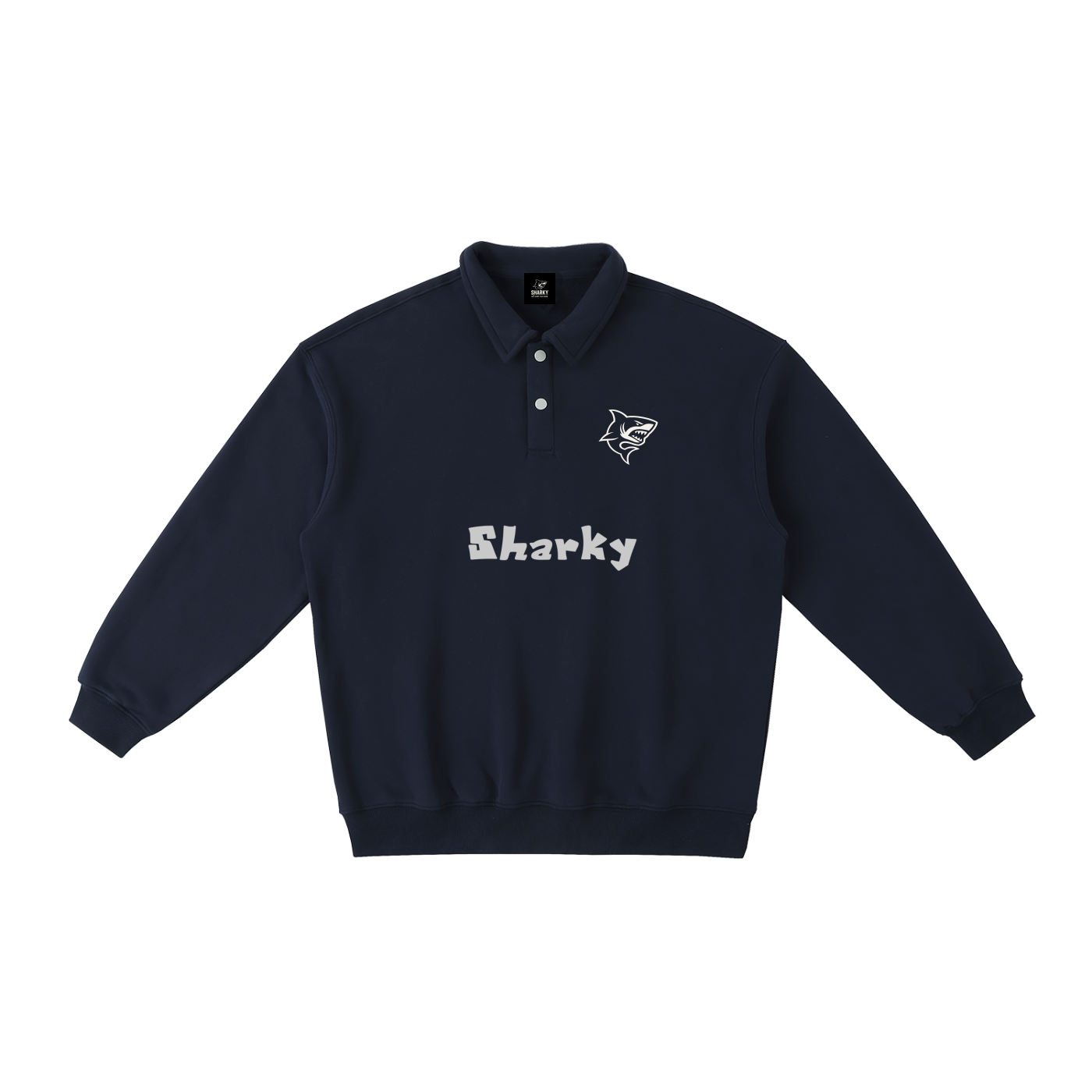 Heavyweight Polo-Collar Sweatshirt - SHARKY