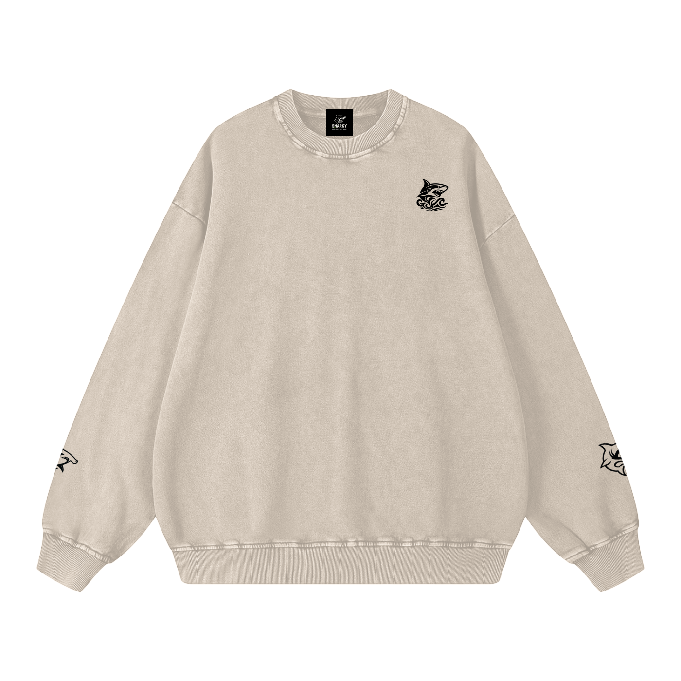 Snow Washed Oversized Sweatshirt - SHARKY