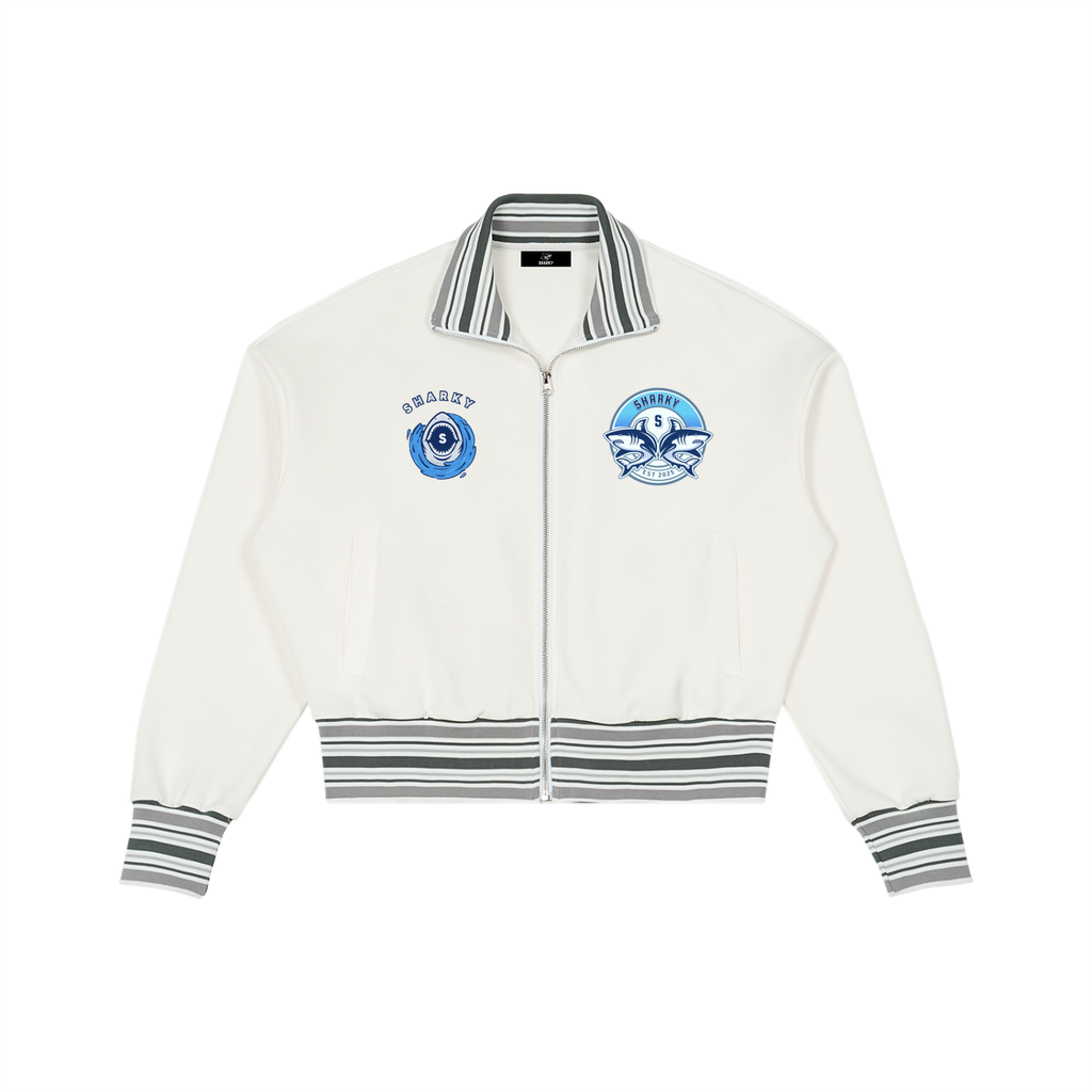 Striped Rib Collar Zip Jacket ODMPOD