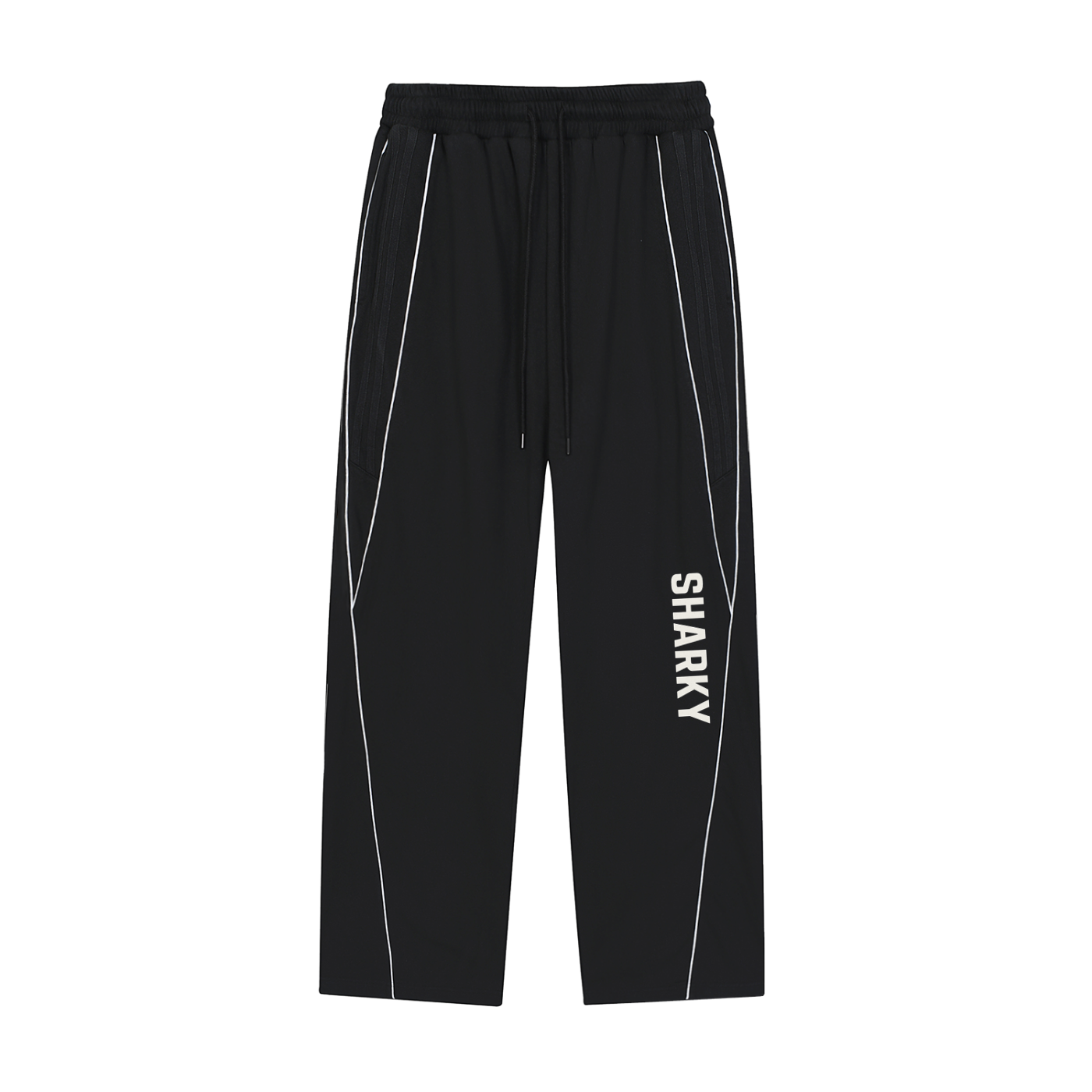 Reflection Striped Straight-Leg Sweatpants - SHARKY
