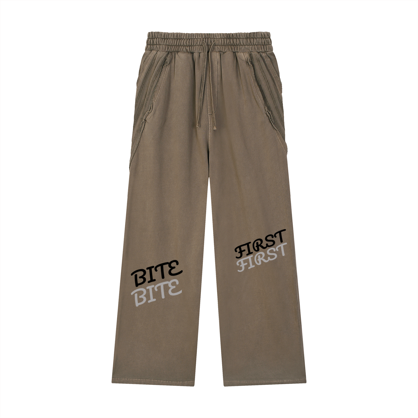Snow Washed Tape Raw Edge Sweatpants ODMPOD