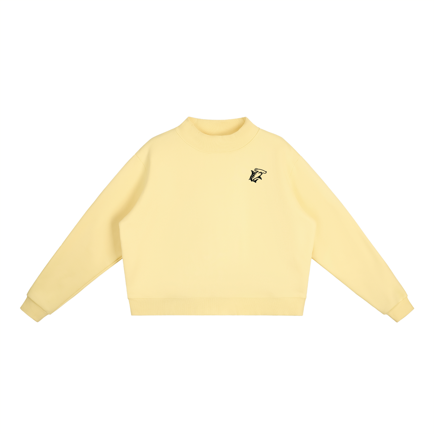 Essential Fleece Mid-Neck Crew Sweatshirt - SHARKY