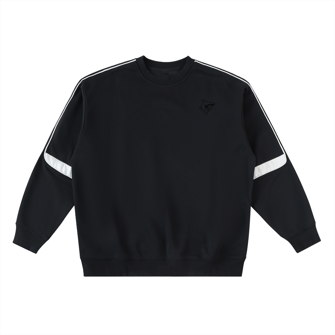 Oversized Crewneck Taped Sweatshirt - SHARKY
