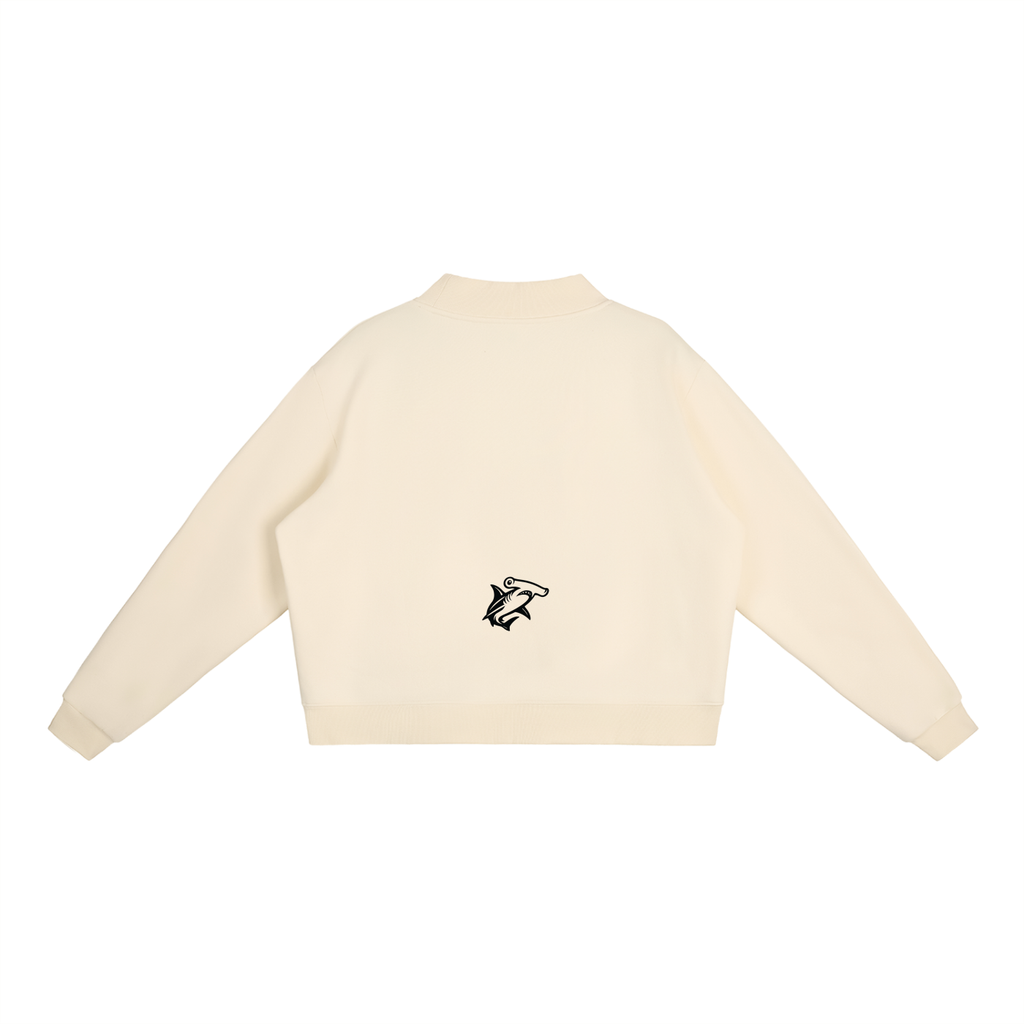 Essential Fleece Mid-Neck Crew Sweatshirt - SHARKY