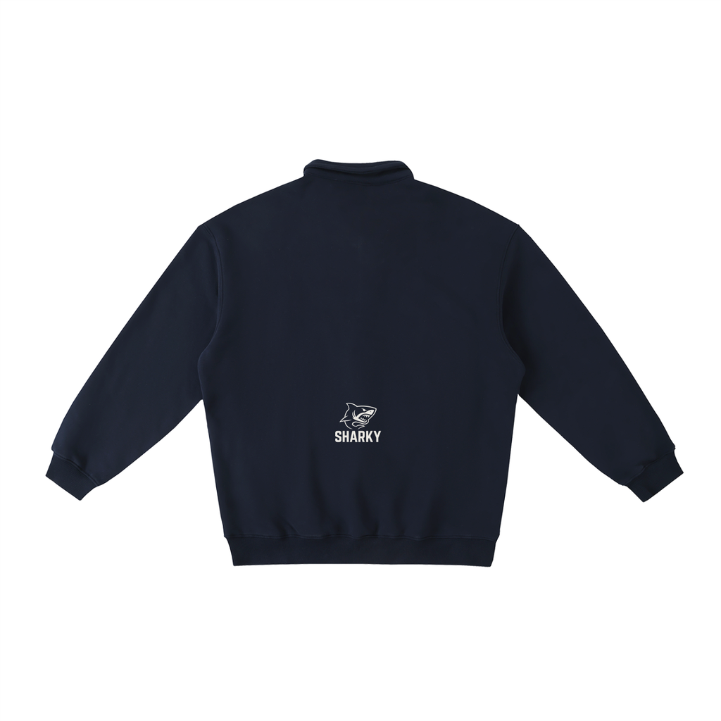 Heavyweight Polo-Collar Sweatshirt - SHARKY