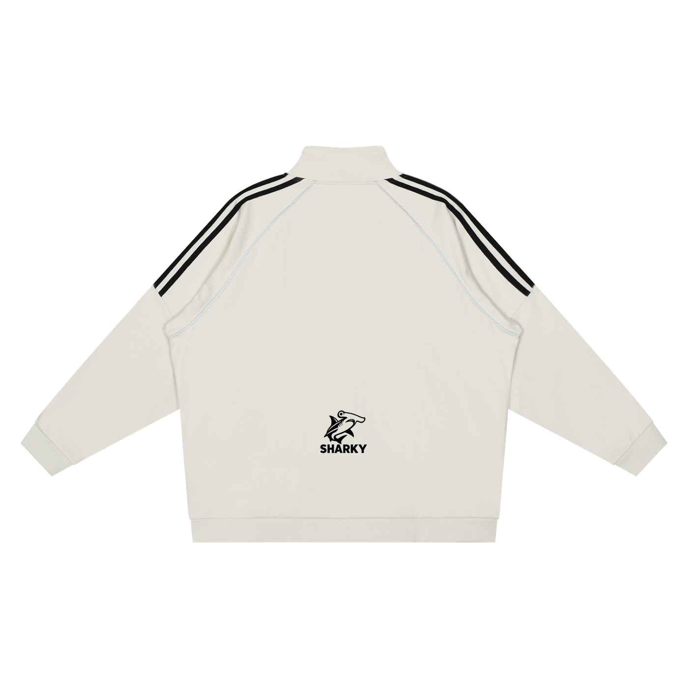 Reflection Striped Raglan Sleeve  Jacket - SHARKY