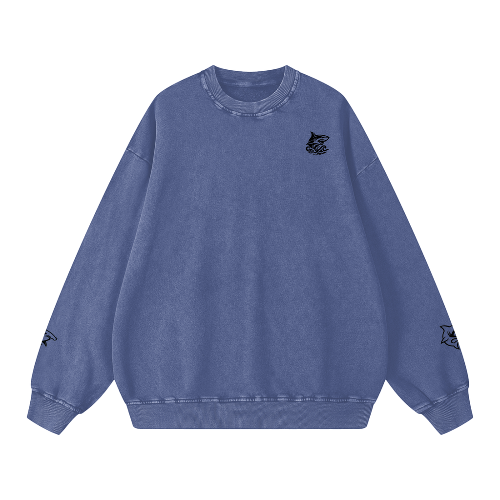Snow Washed Oversized Sweatshirt - SHARKY