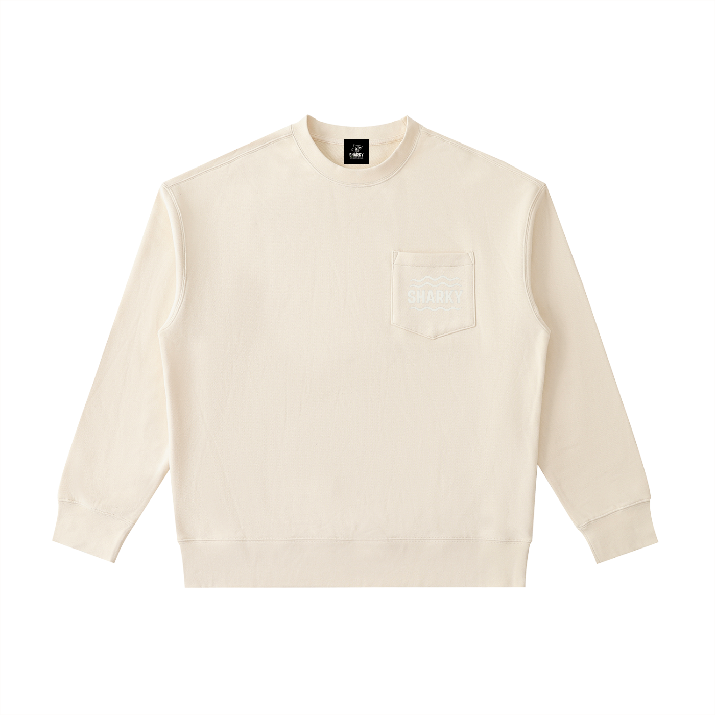 Heavyweight Patch Pocket Crewneck Sweatshirt - SHARKY