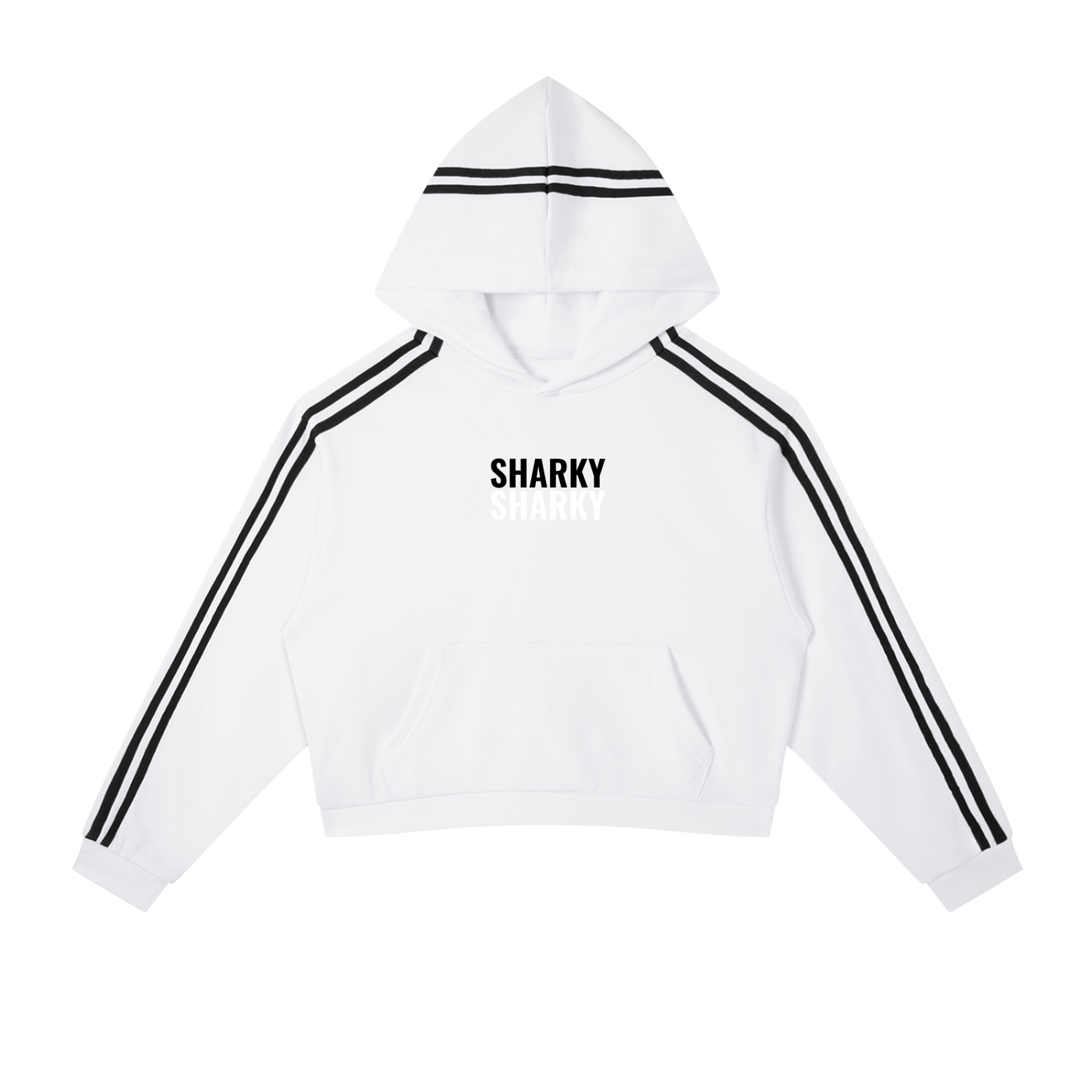 Contrast Side Stripe Cropped Hoodie Womens ODMPOD