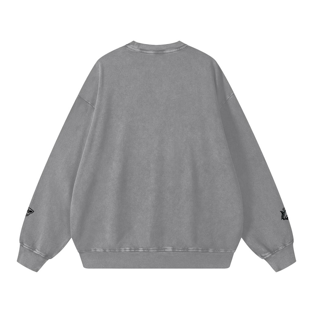 Snow Washed Oversized Sweatshirt - SHARKY