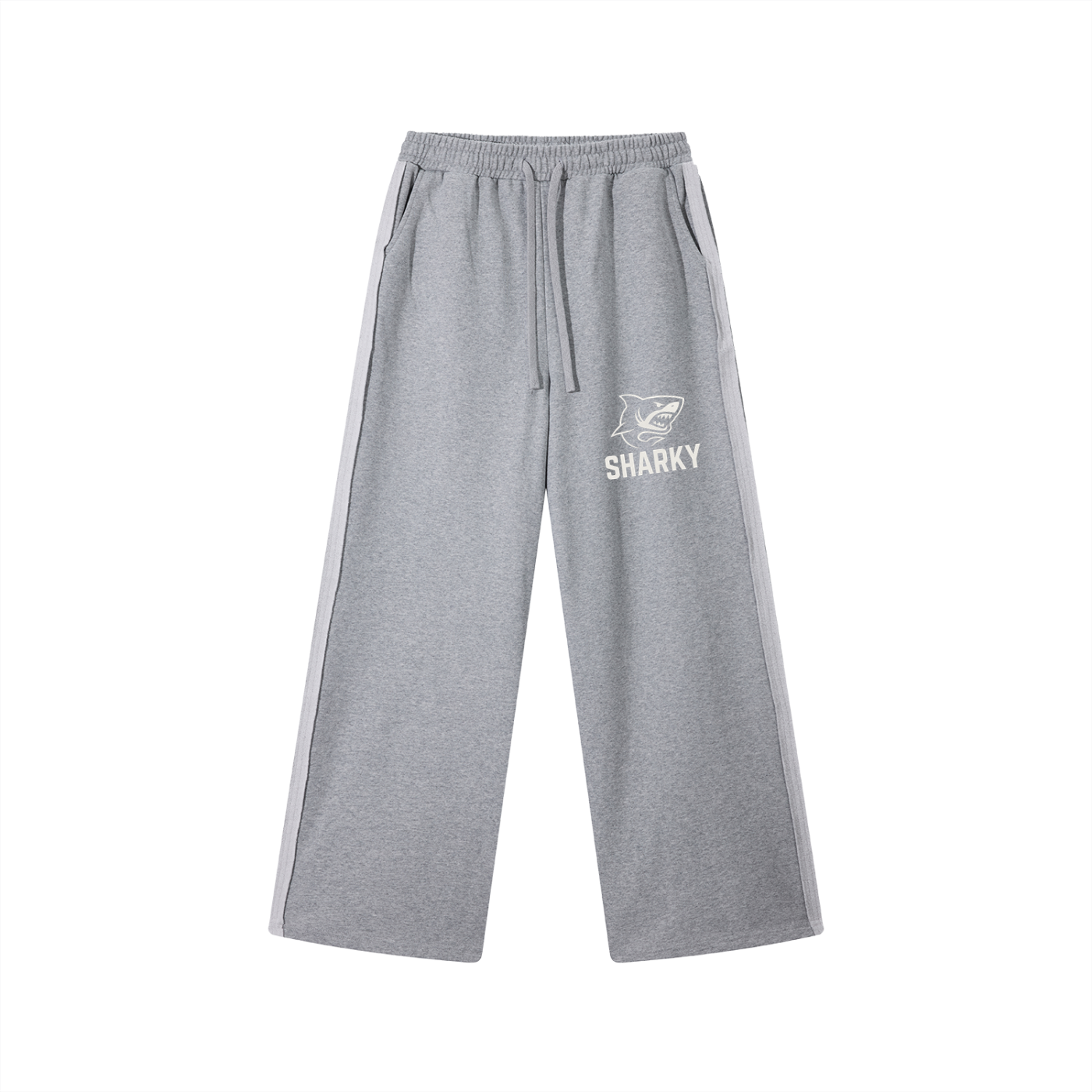 Contrast Tape Straight-Leg Sweatpants - SHARKY