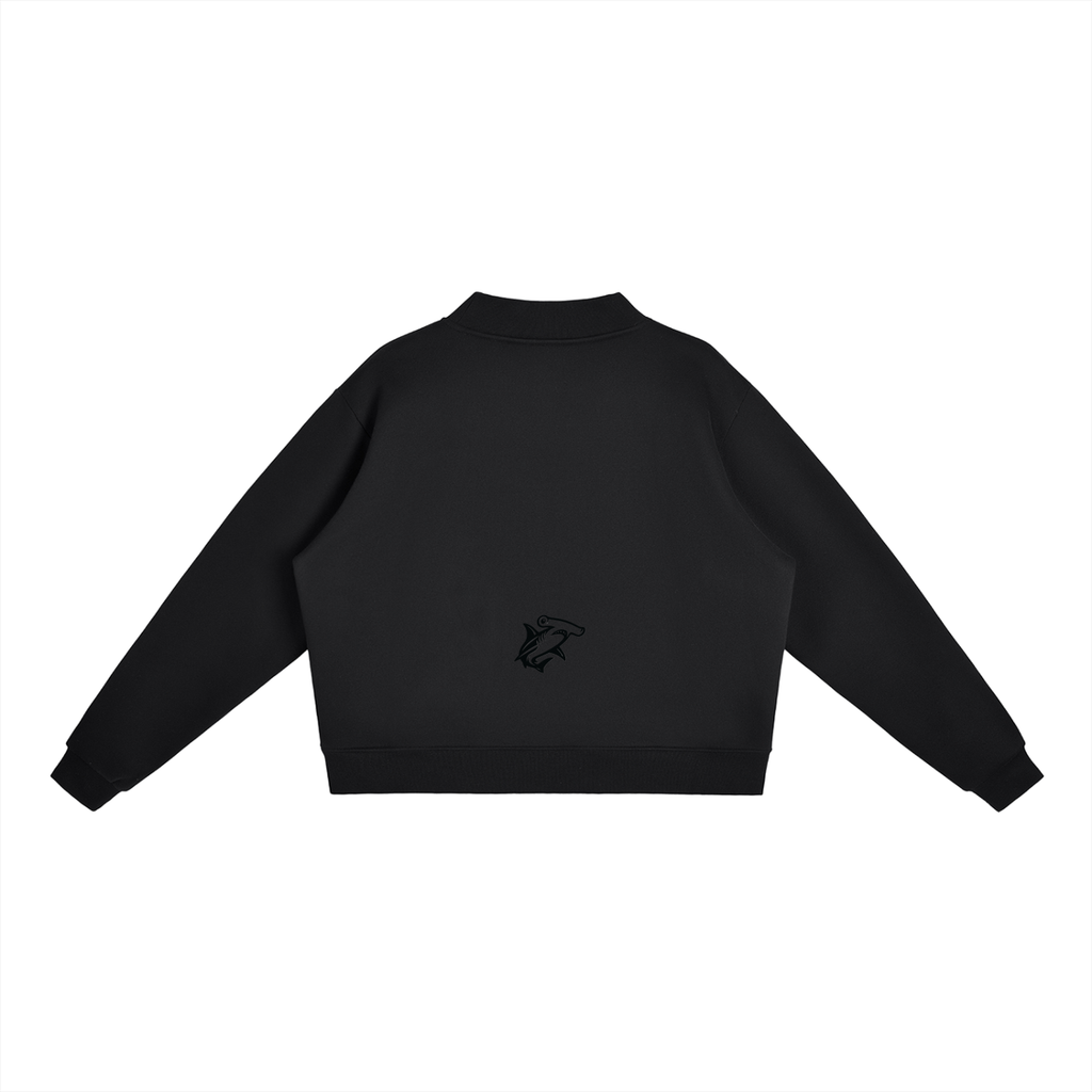 Essential Fleece Mid-Neck Crew Sweatshirt - SHARKY