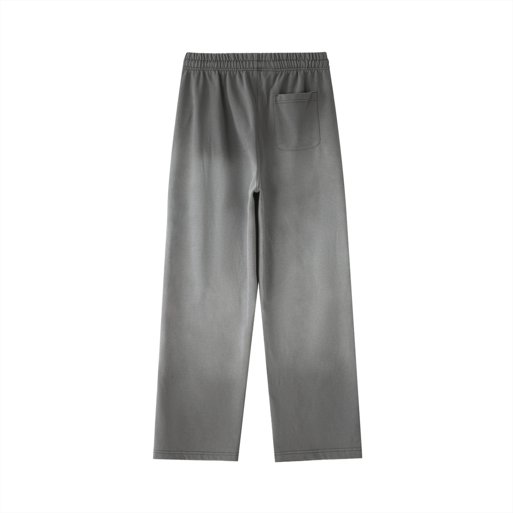 Vintage Washed Gradient Straight-Leg Sweatpants ODMPOD