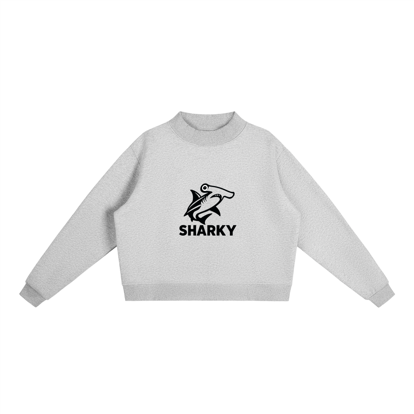 Essential Fleece Mid-Neck Crew Sweatshirt - SHARKY