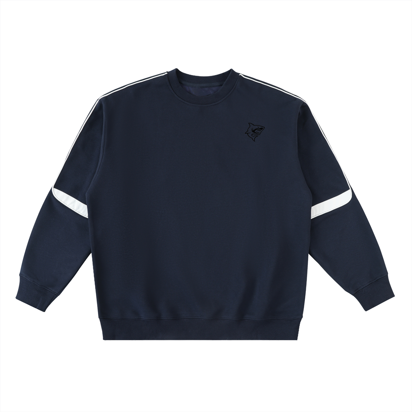 Oversized Crewneck Taped Sweatshirt - SHARKY