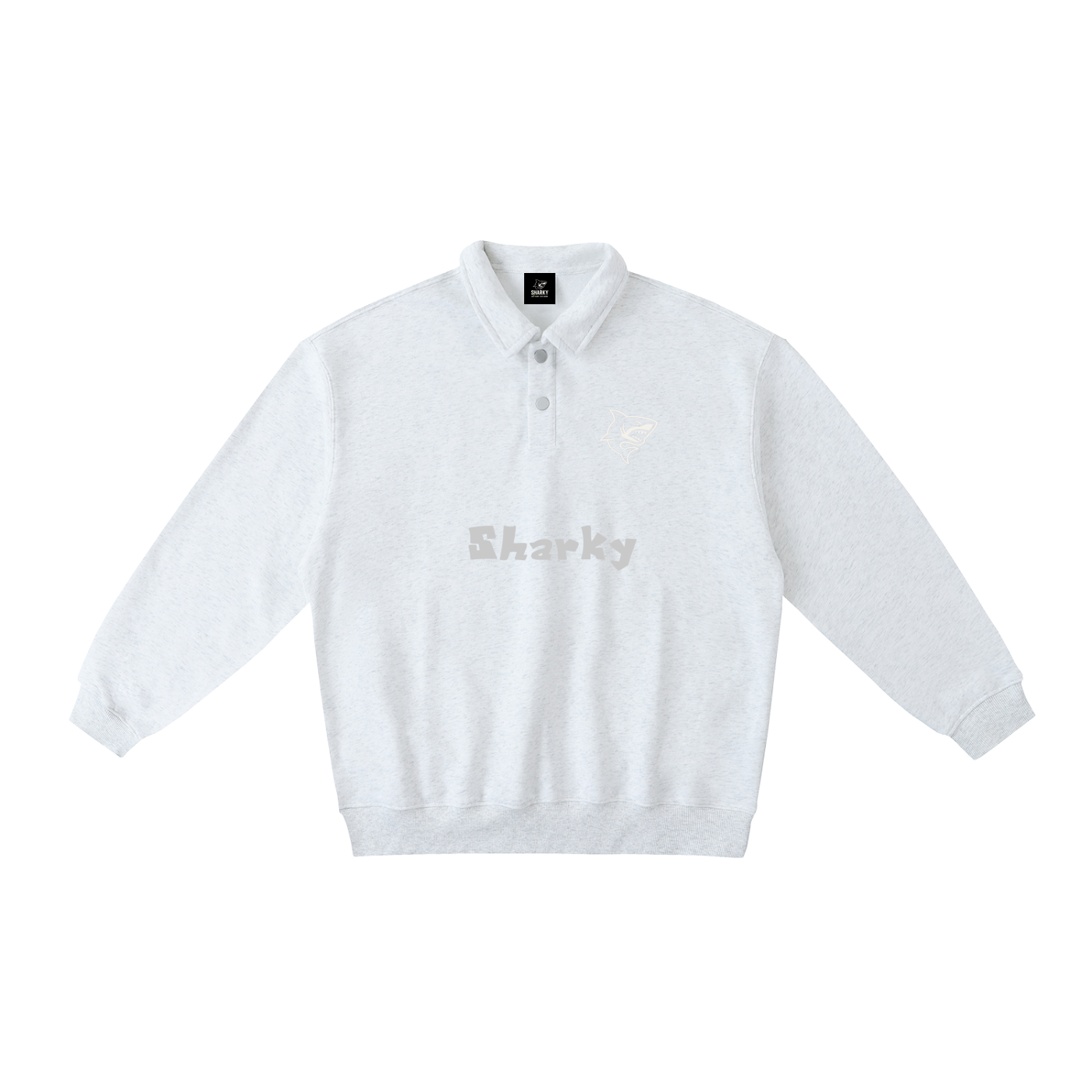 Heavyweight Polo-Collar Sweatshirt - SHARKY
