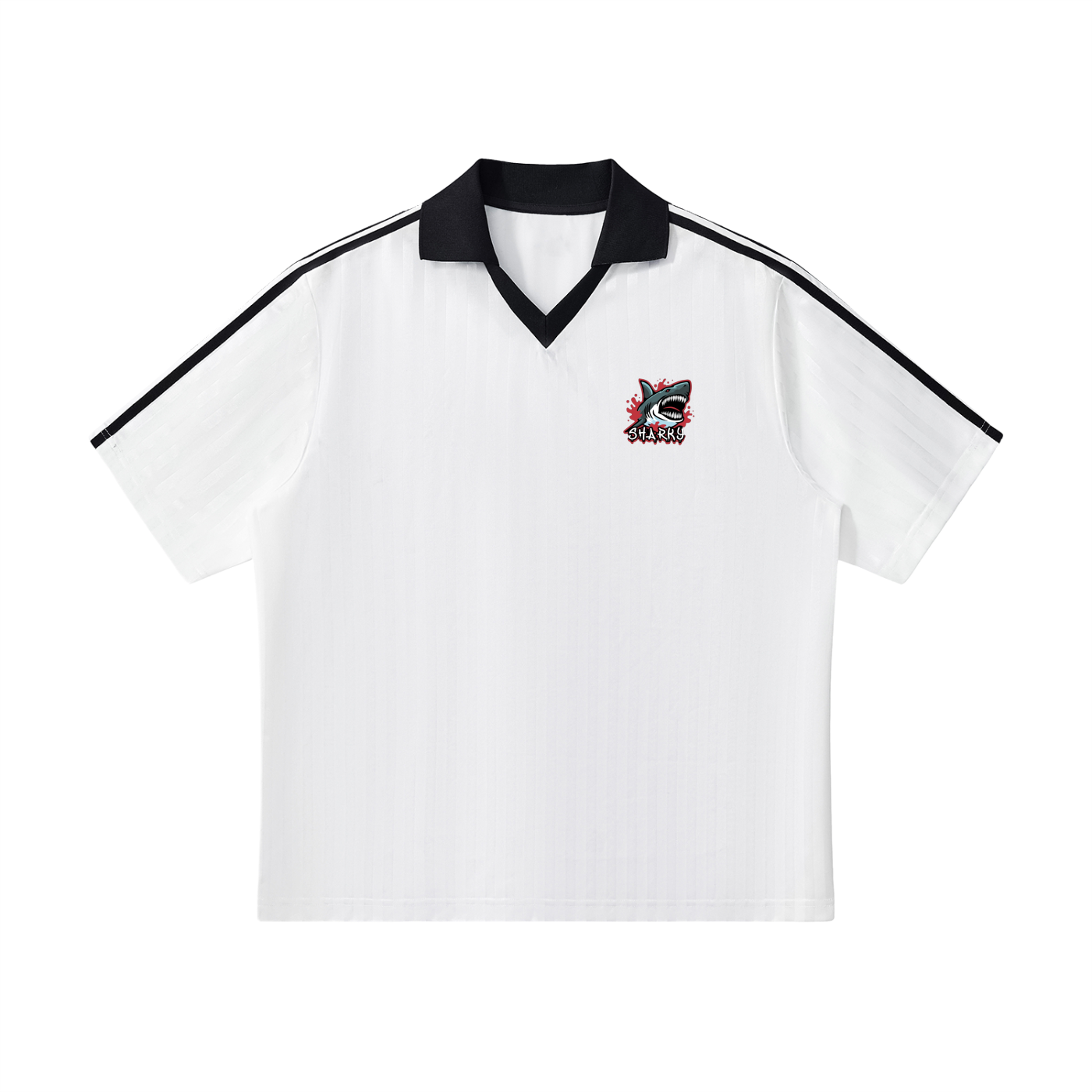 Contrast Collar Striped Soccer Jersey ODMPOD