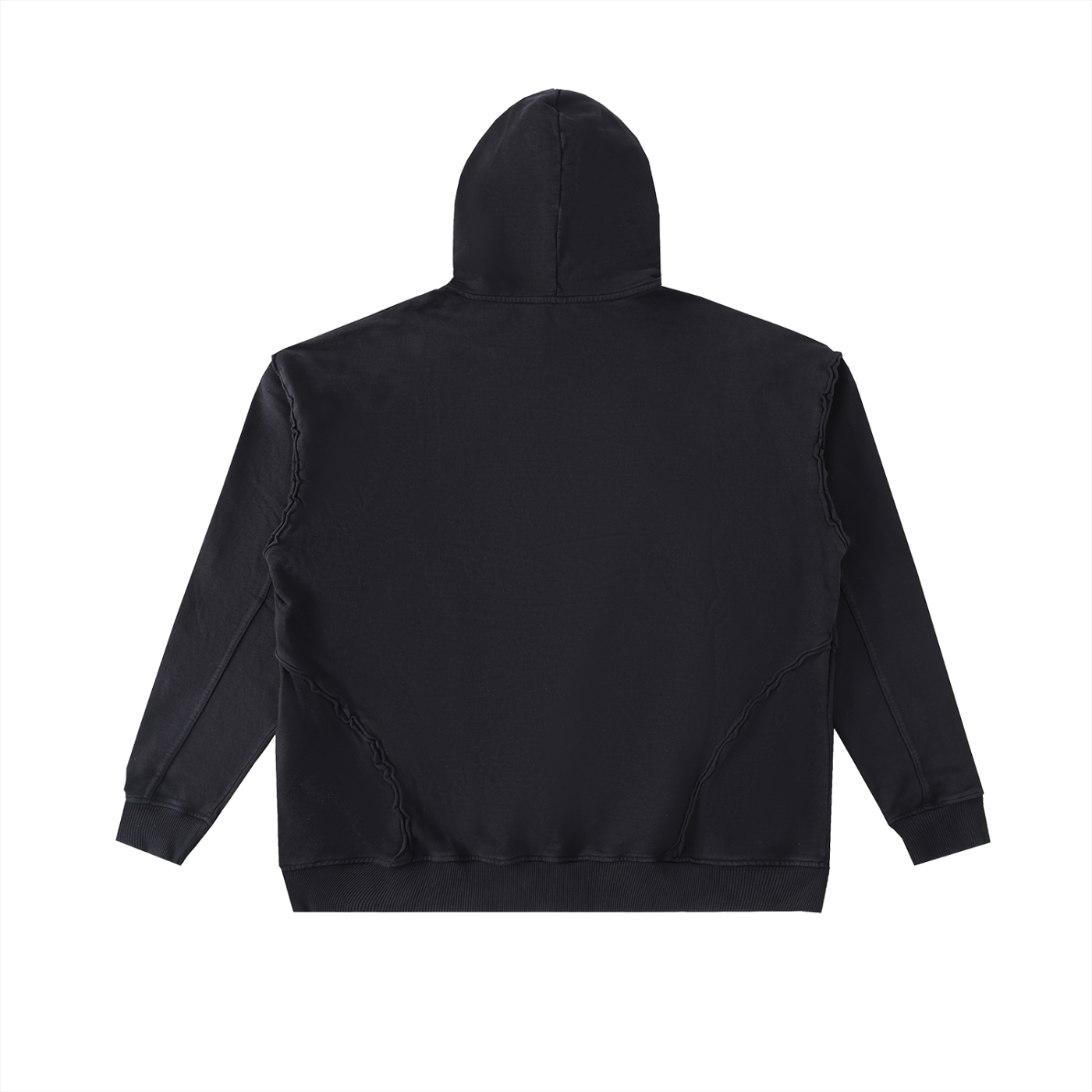 Raw-Seam Enzyme Washed Hoodie - SHARKY