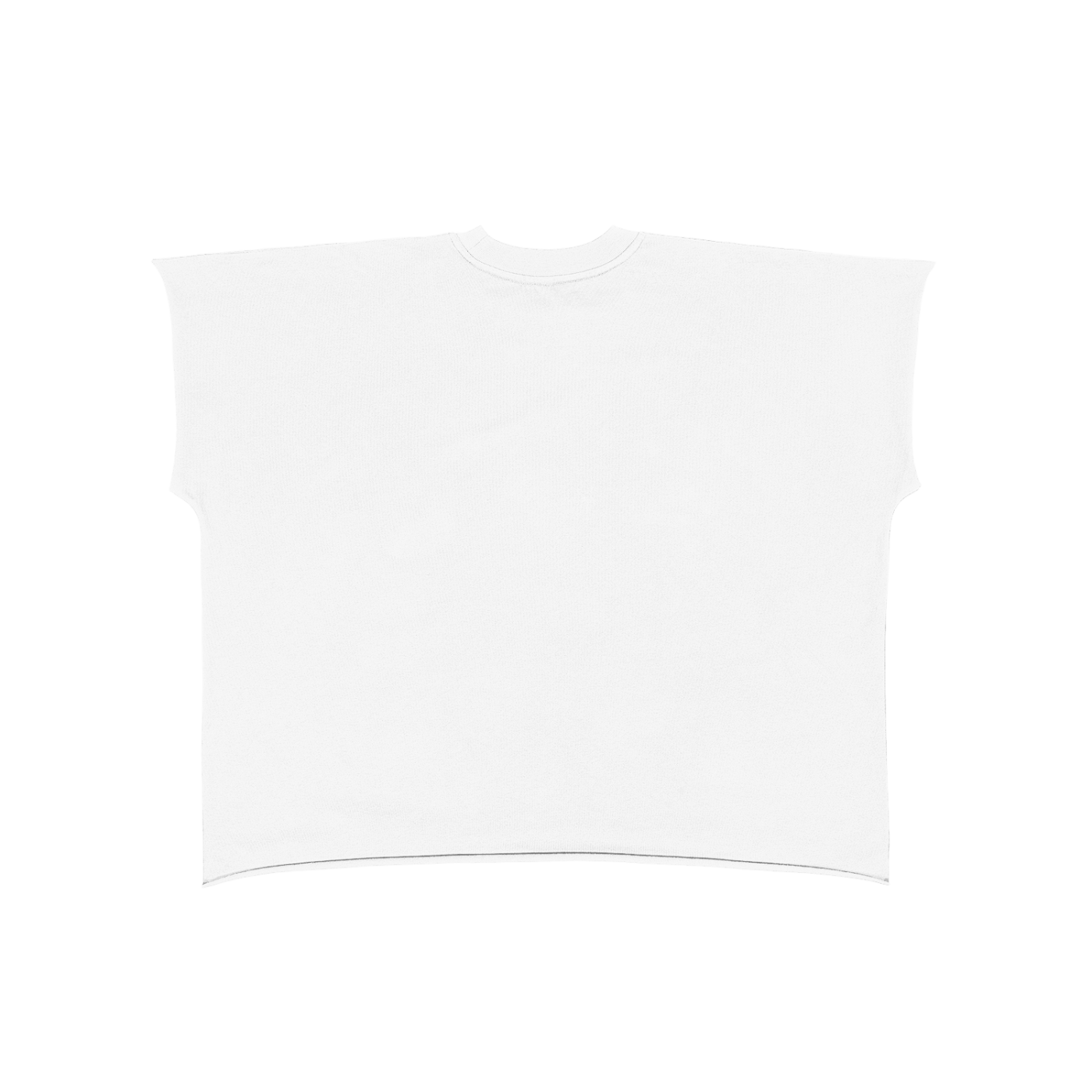 Raw Edge Boxy Non-Shrink T-Shirt - SHARKY