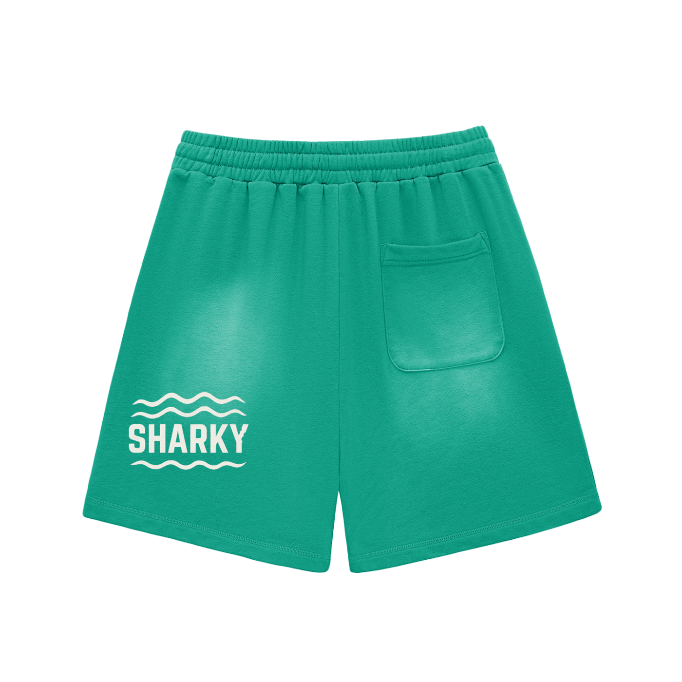 Sun Fade Raw Edge Cotton Shorts - SHARKY