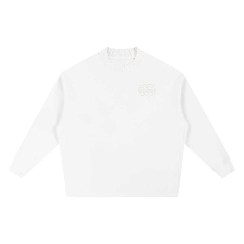 Knitted Round Neck Oversize Sweatshirt - SHARKY